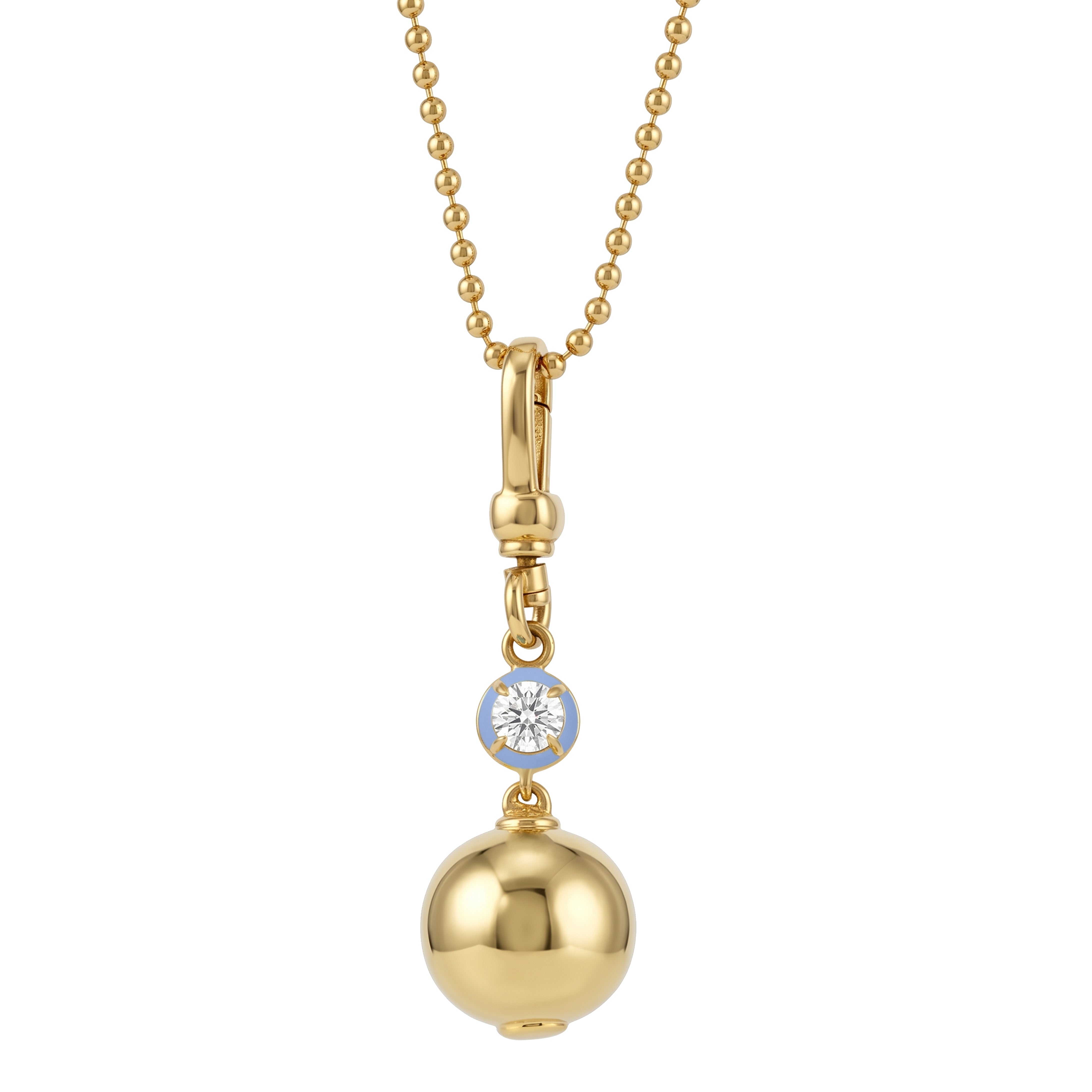 Sorbet Enamel Pendant with Ball Chain
