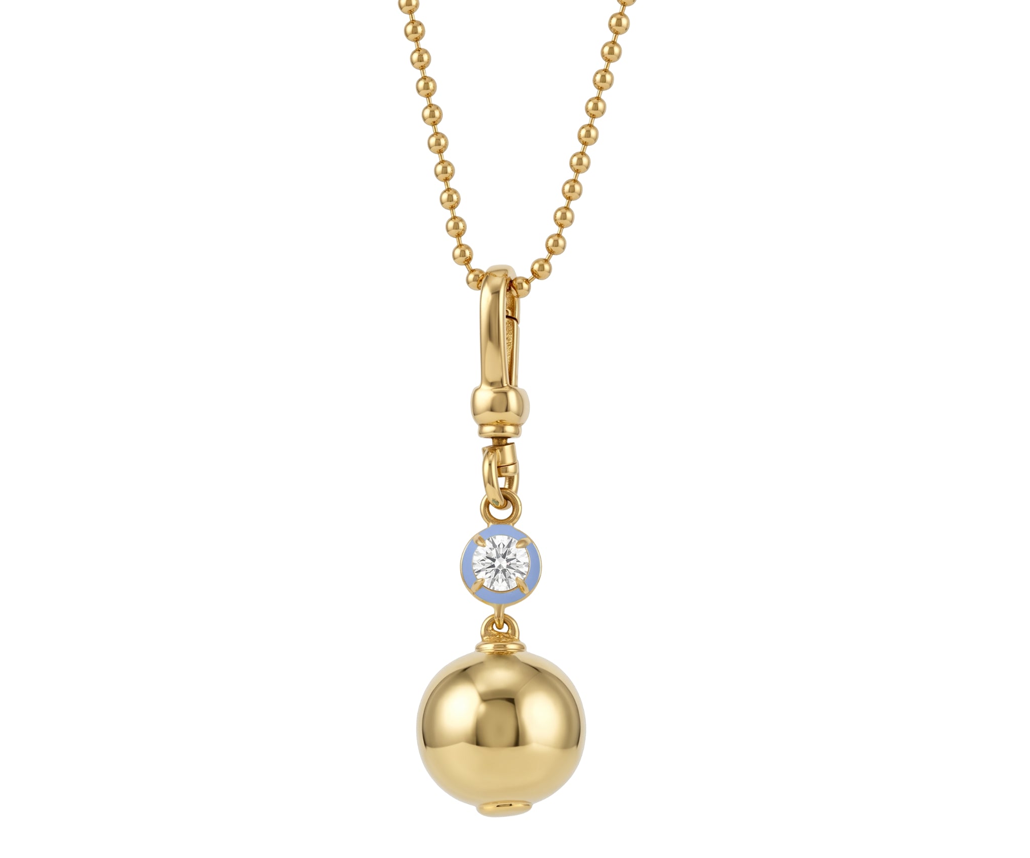 Sorbet Enamel Pendant with Ball Chain