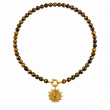 Soleil Charm Necklace (Tigers Eye)