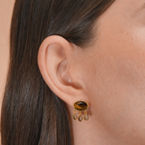 Tigers Eye Bubble Drop Earrings
