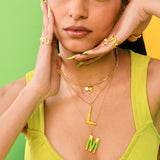 XL Pop Initial with Anchor Chain