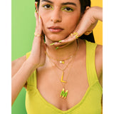 XL Pop Initial with Snake Chain
