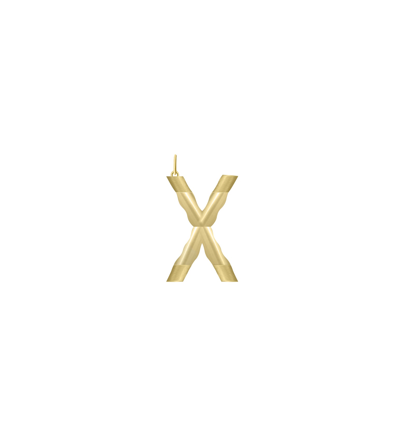 XL Solid Initial Without Chain · Brass Only