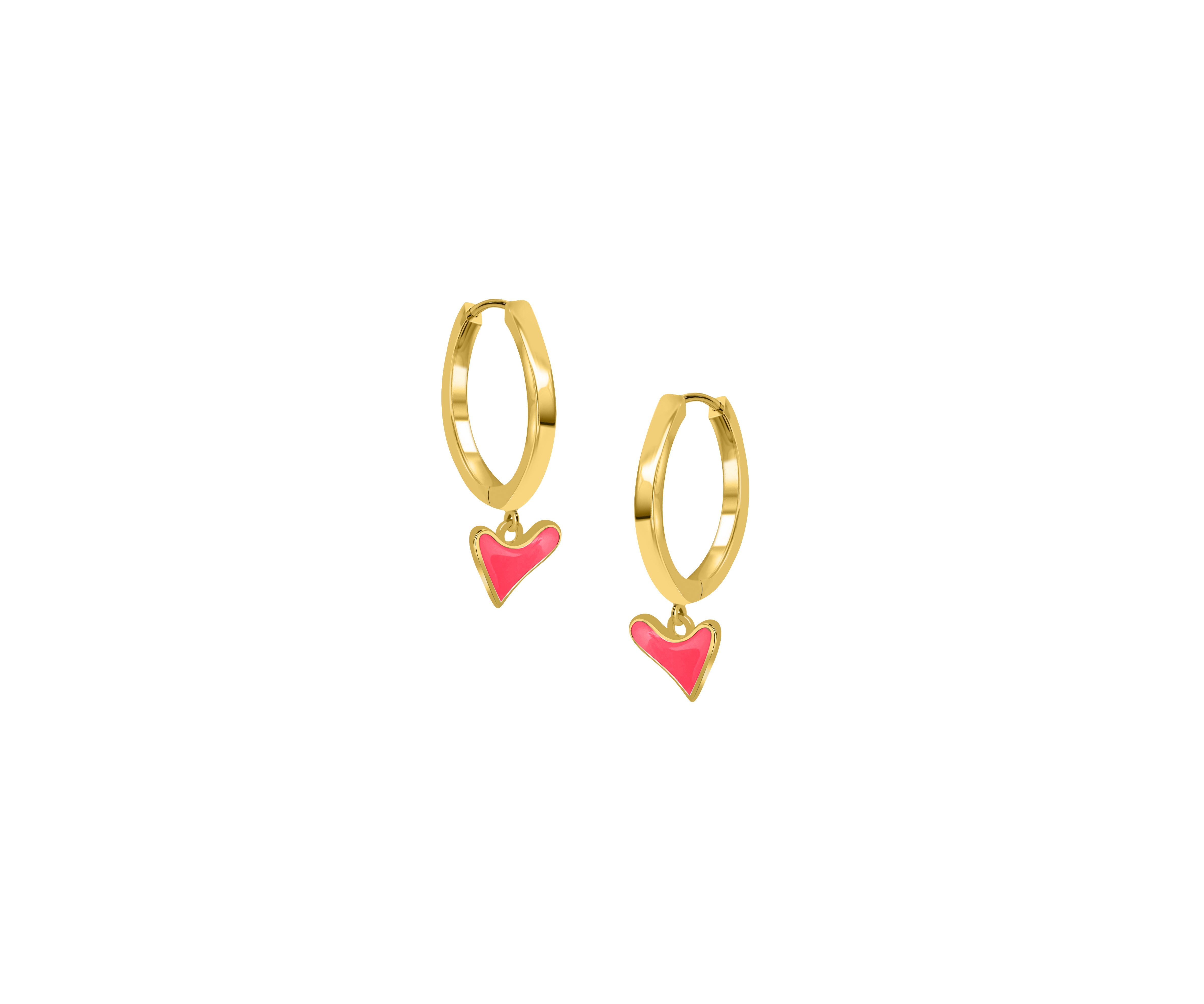 Plain Hoops With Organic Heart