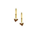 Plain Hoops With Organic Heart