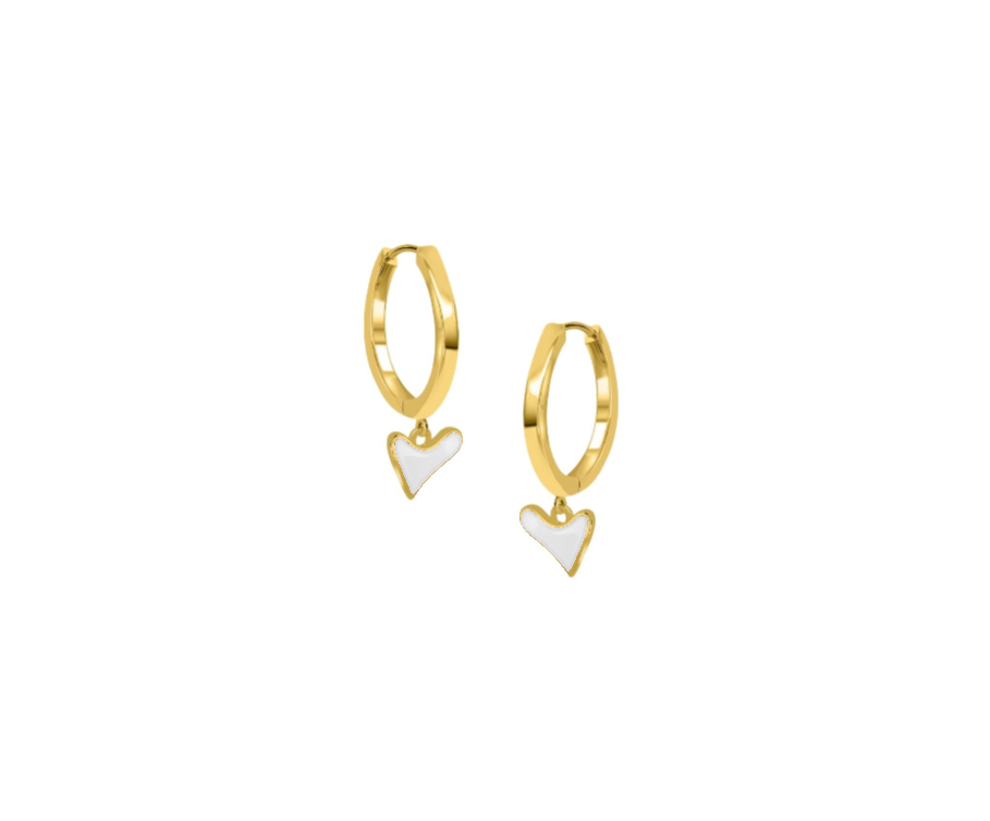 Plain Hoops With Organic Heart