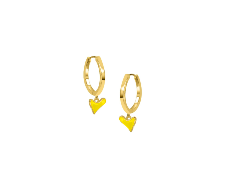 Plain Hoops With Organic Heart