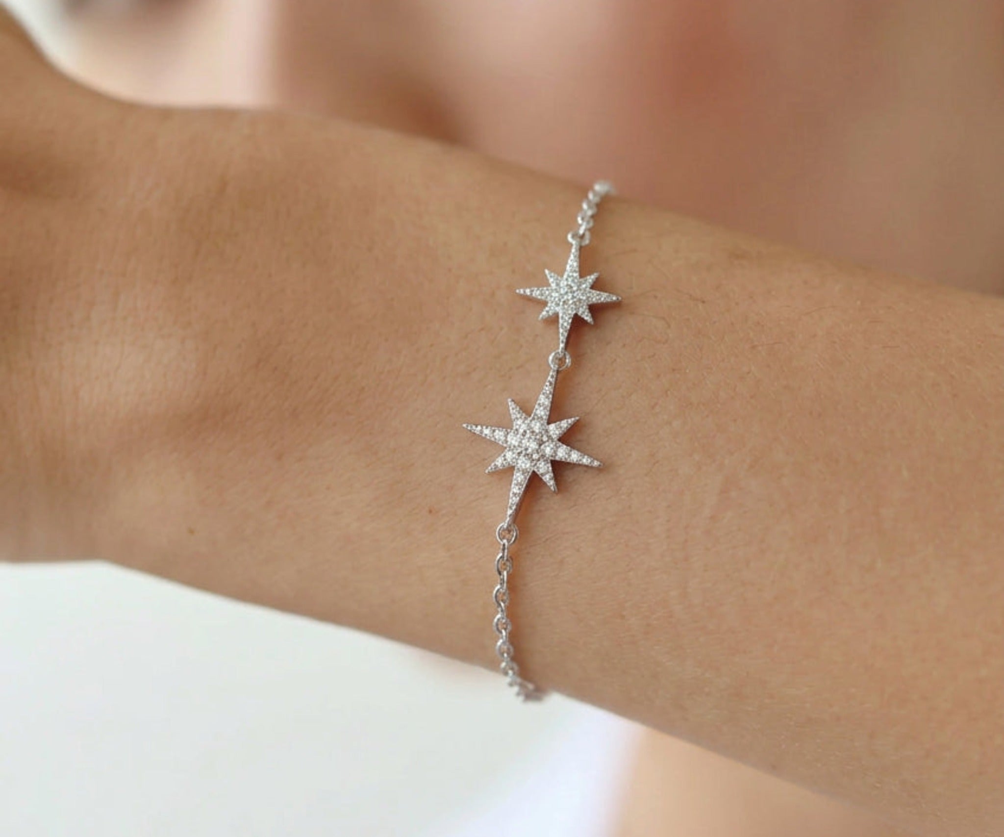 Close-up of the Jodi Star Bracelet on the wrist