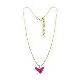 Reversible heart necklace with engraving