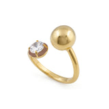 Ripple Enamel Stone Ring