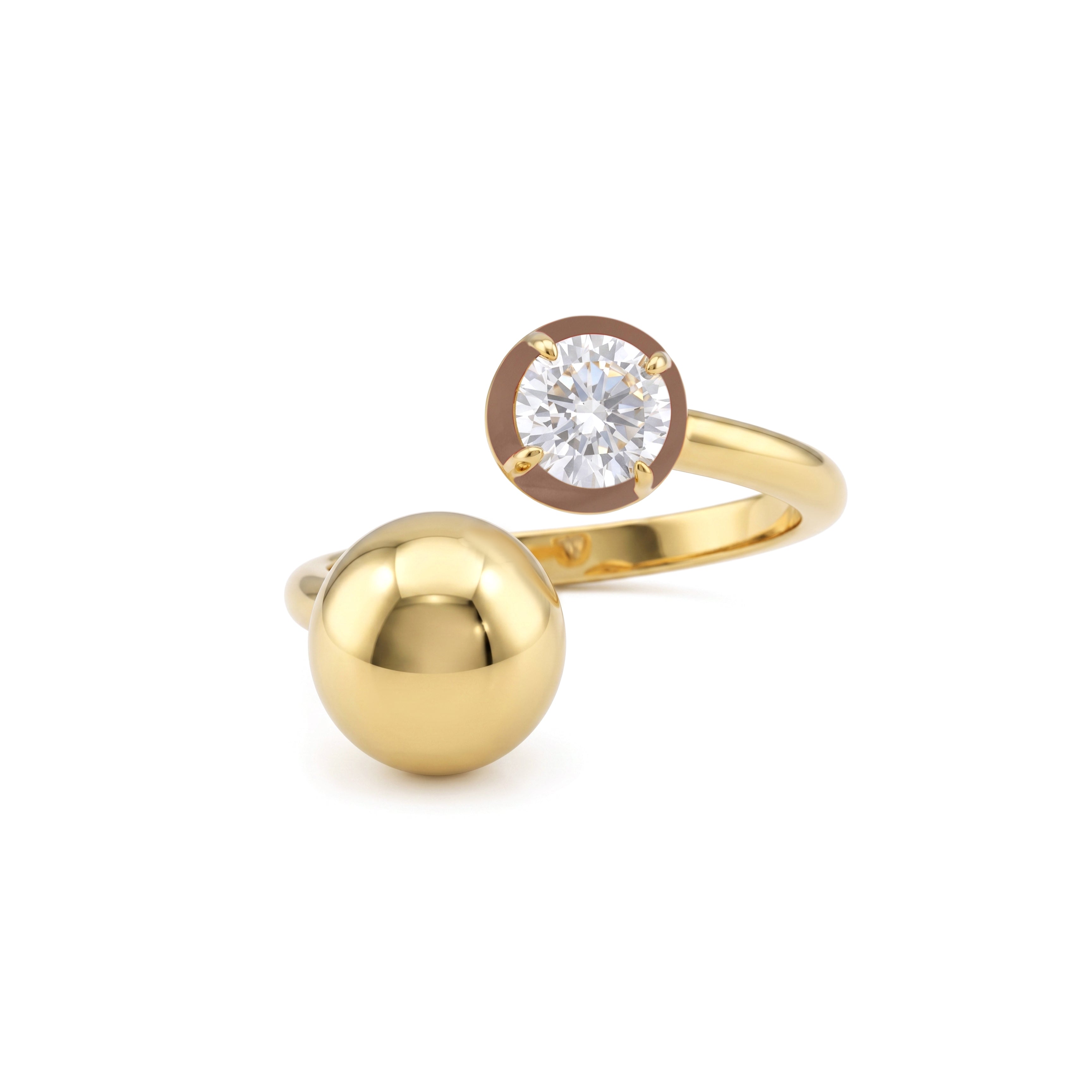 Ripple Enamel Stone Ring
