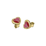 Lovers heart studs